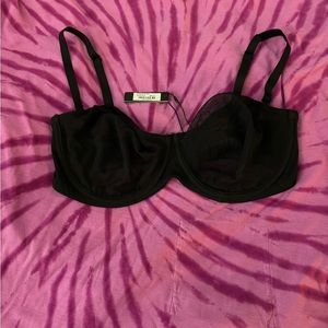 Skims sheer balconette style bra with removable straps